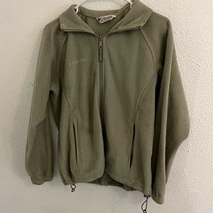 vintage sage green columbia zip up